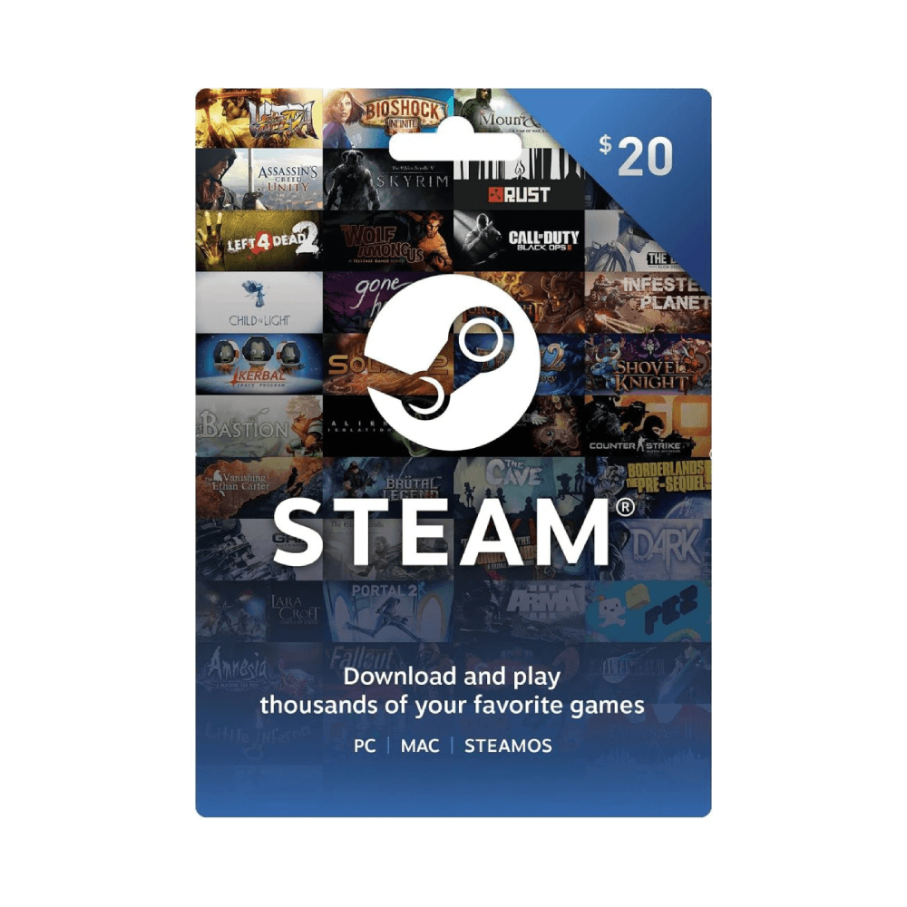Steam Digital Gift Card – 20 Usd (Usa)