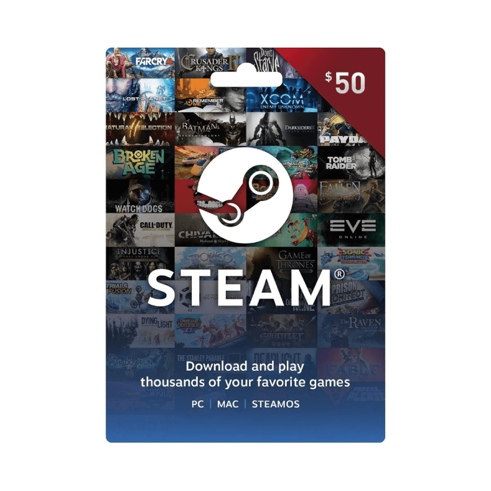 Steam Digital Gift Card – 50 Usd (Usa)