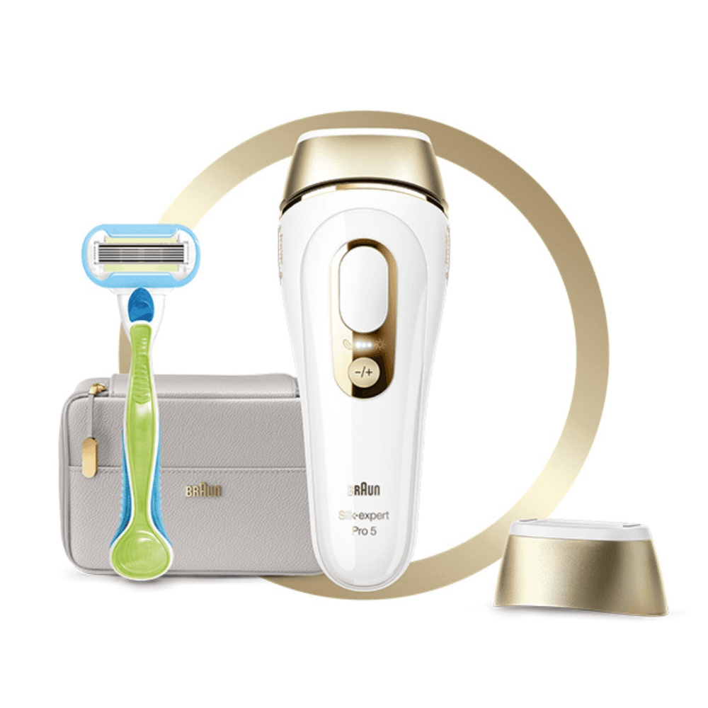 Braun Silk-expert Pro 5 PL5054 IPL Hair Removal Device with Venus Razor & Pouch